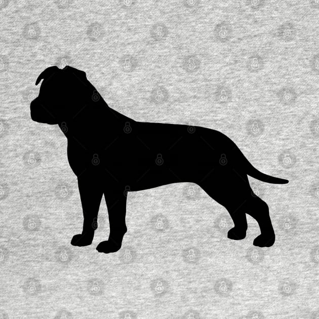 American Staffordshire Terrier AmStaff Silhouette by Coffee Squirrel